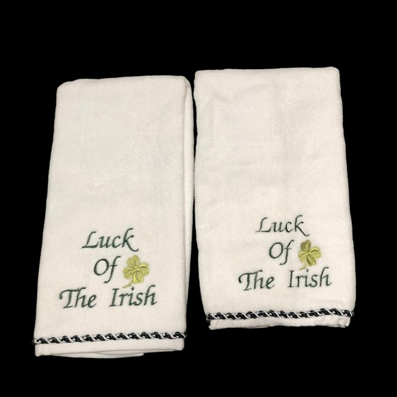 Aussino “Luck of the Irish” Hand Towels, Guest Towels x2 - Picture 2 of 9